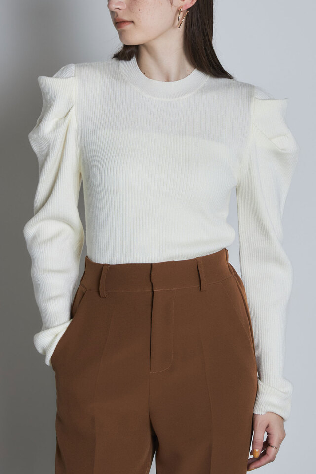 mabli セトア パワショルラメリブニットプルオーバー