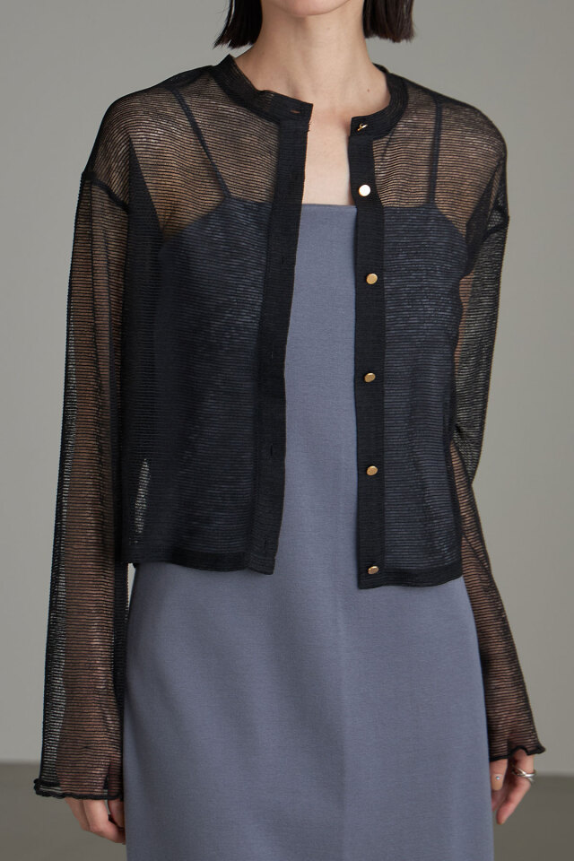 シアーストライプカーディガン