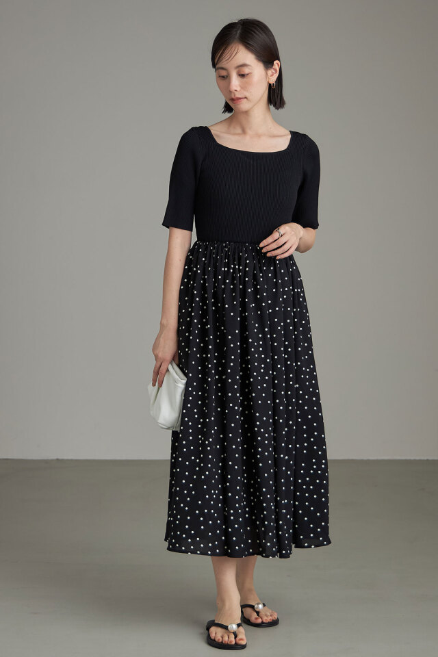 【美品】前後使用できる２WAYワンピース BAB ワンピース 「低身長向けサイズあり」クロシェ前後2WAY