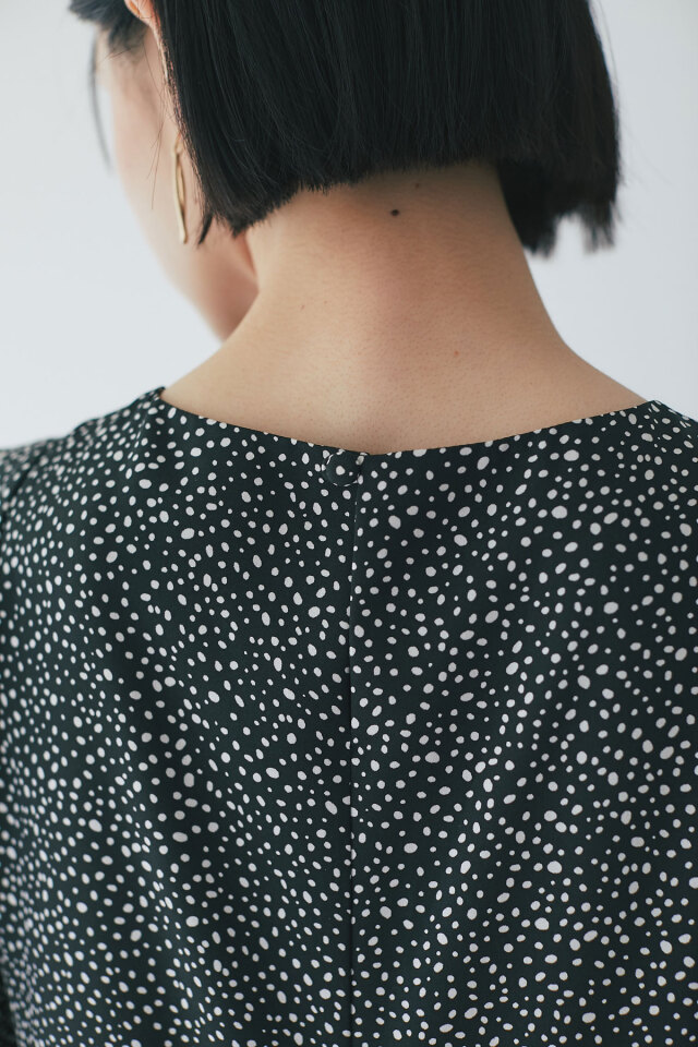 ダルメシアンフロントギャザーワンピース