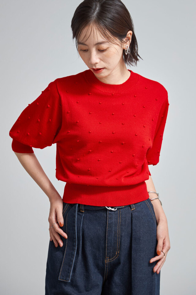 3Dドットニットプルオーバー