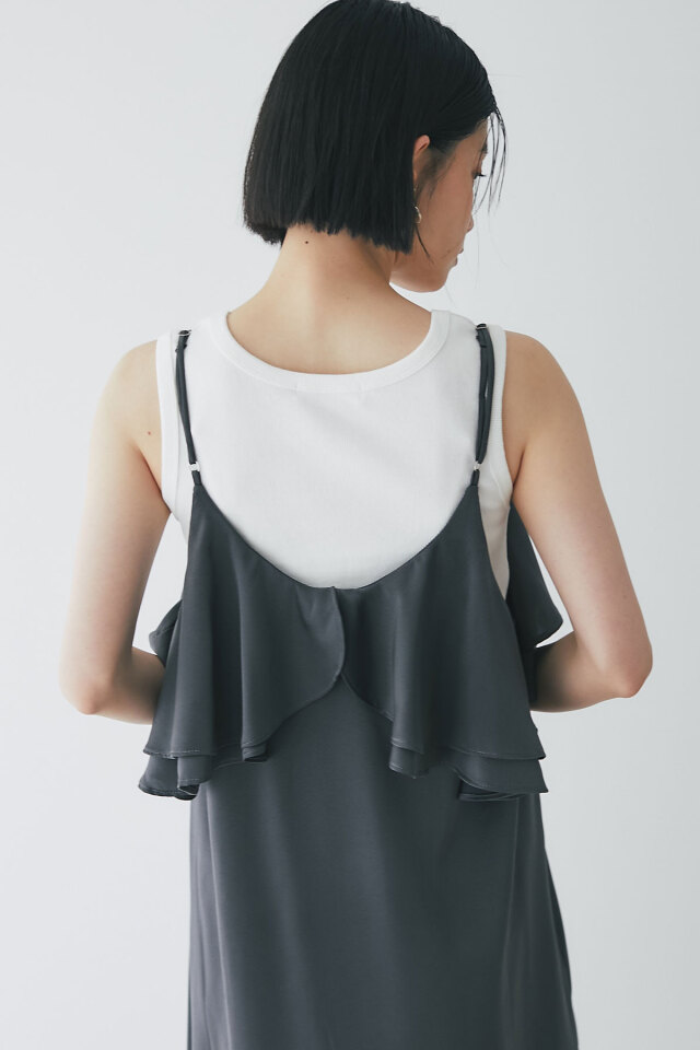 GANNI ガニー ワンピース Double Satin String Long Dress F8582