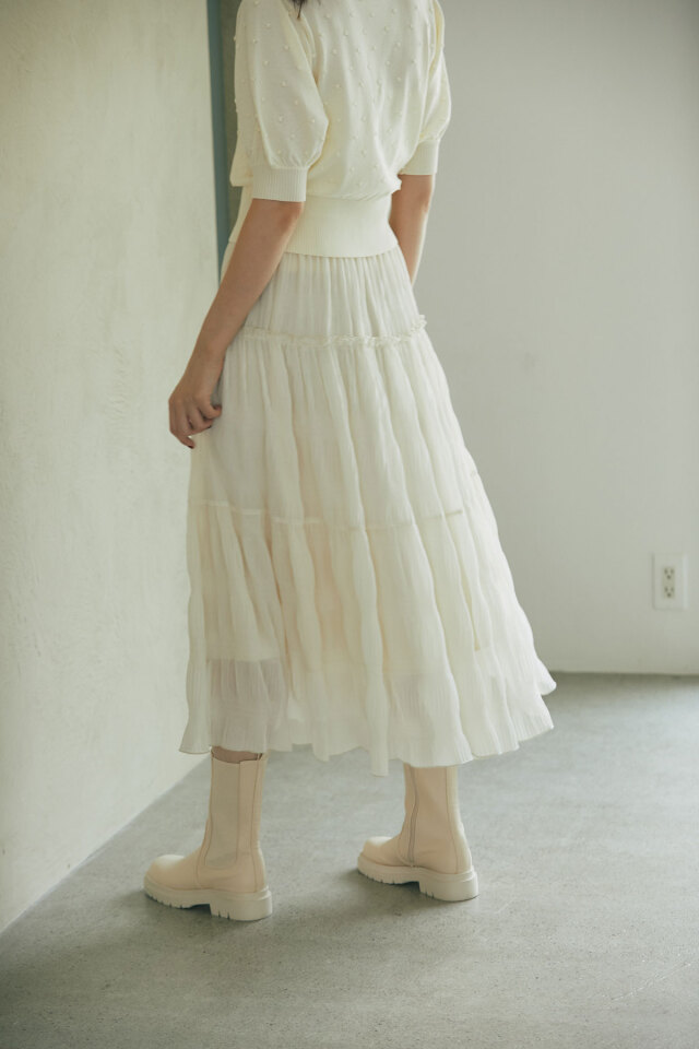プリーツティアードスカート