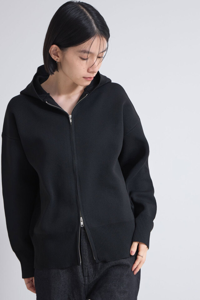 スポンジニットパーカー