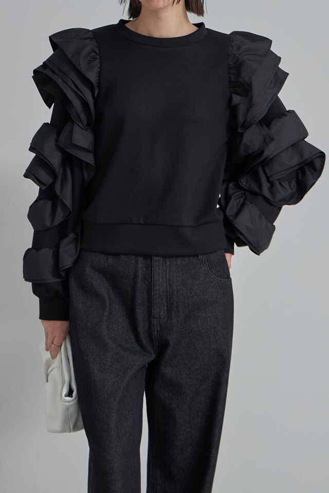 花びらスリーブボンディングトップス