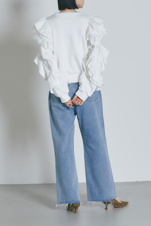 花びらスリーブボンディングトップス