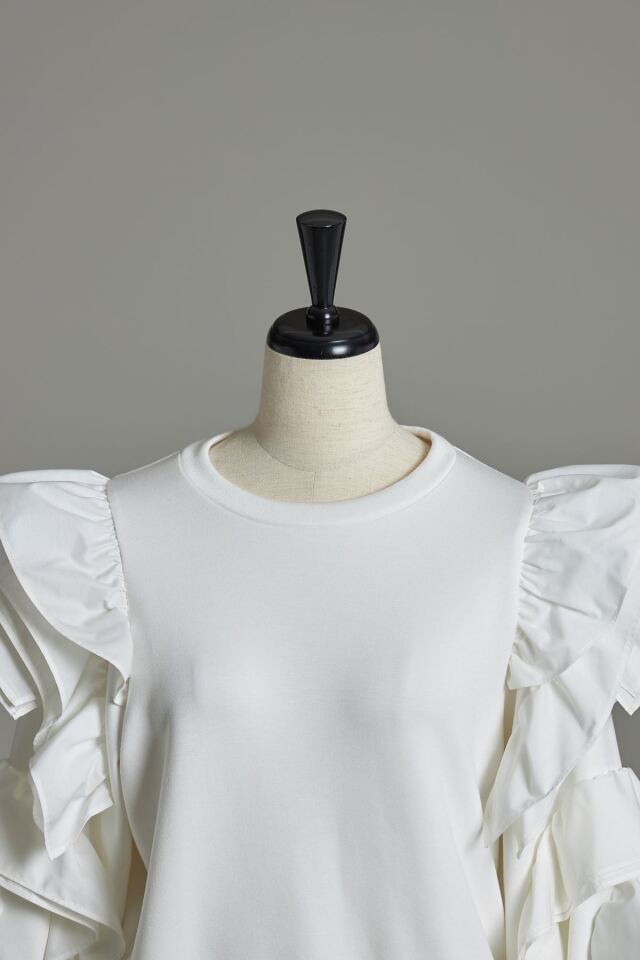 花びらスリーブボンディングトップス