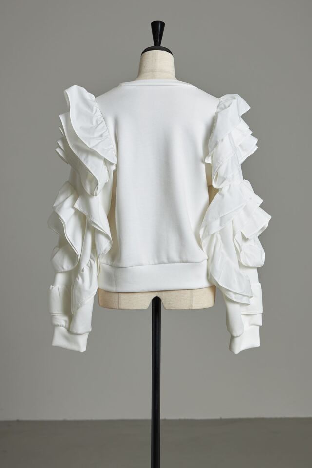 花びらスリーブボンディングトップス