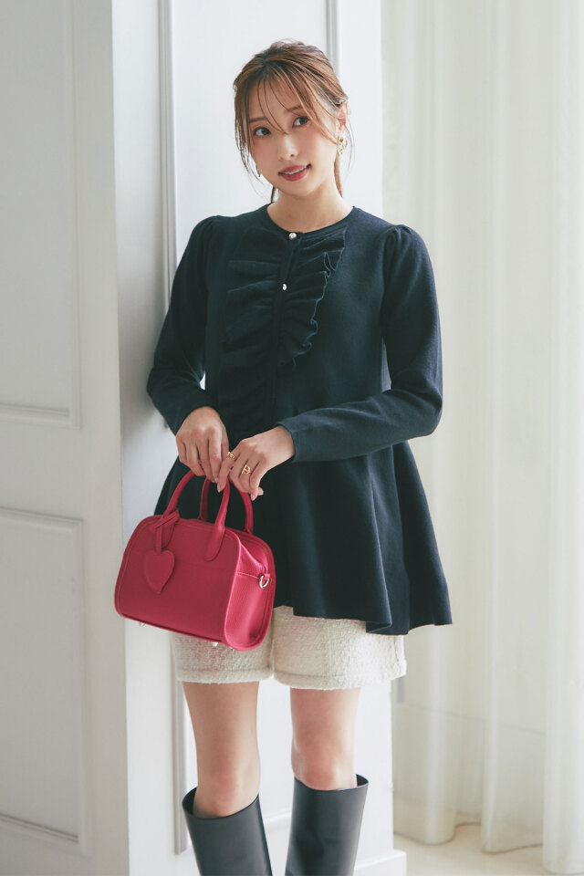 冨張愛さんコラボ】ハートチャームミニボストンバッグ 