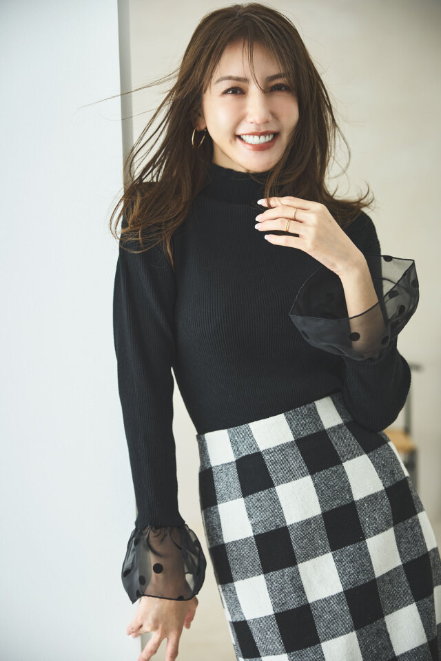 3月3日再販！【美香さんコラボ】フロッキードットフレアスリーブニットプルオーバー