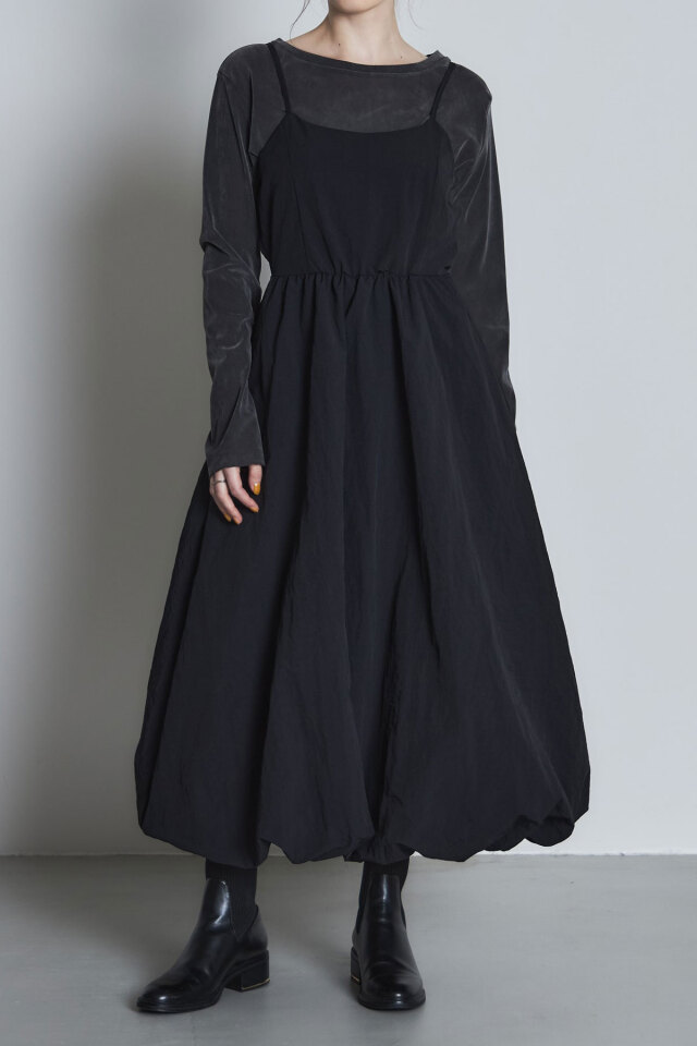 【3/15 SpringSALE】バックオープンバルーンキャミワンピース＊SALE品につき返品/交換/注文確定後の変更キャンセル不可＊
