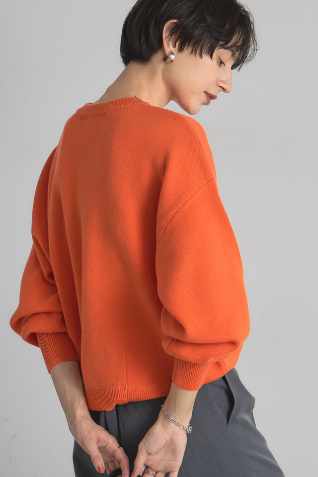 スウェットライクニットプルオーバー