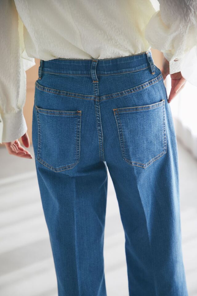ストレッチストレートデニムパンツ