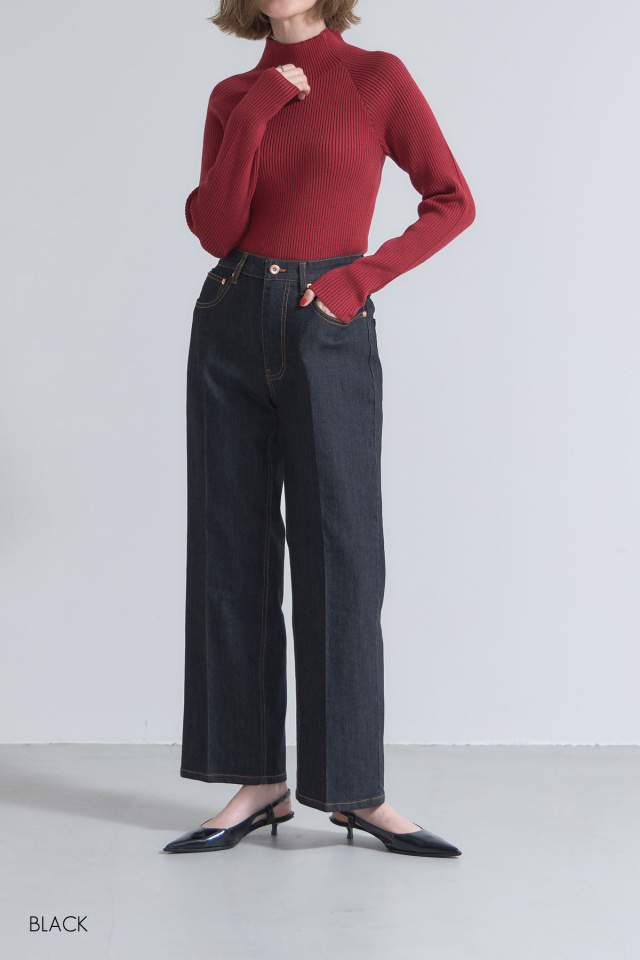 ストレッチストレートデニムパンツ