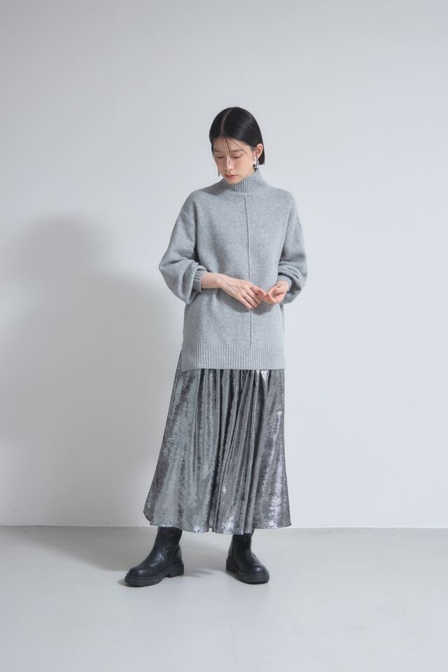 d.i.a スカート メタリックギャザースカート