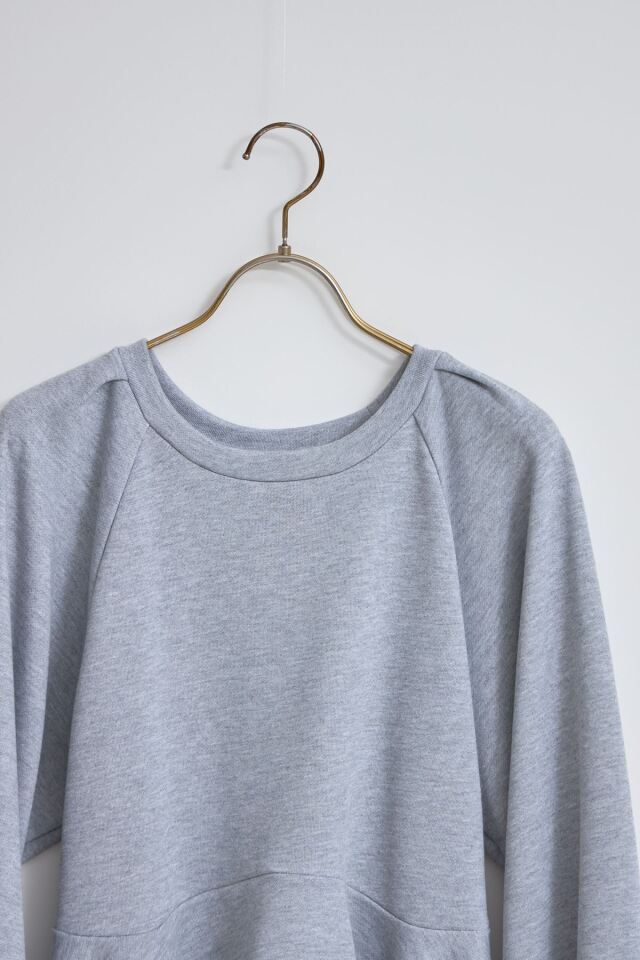 フレアペプラム裏毛チュニック