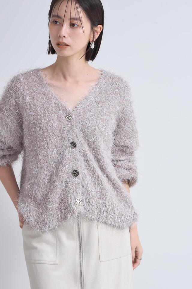 東原亜希さん着用】フラッフィーフェザーカーディガン