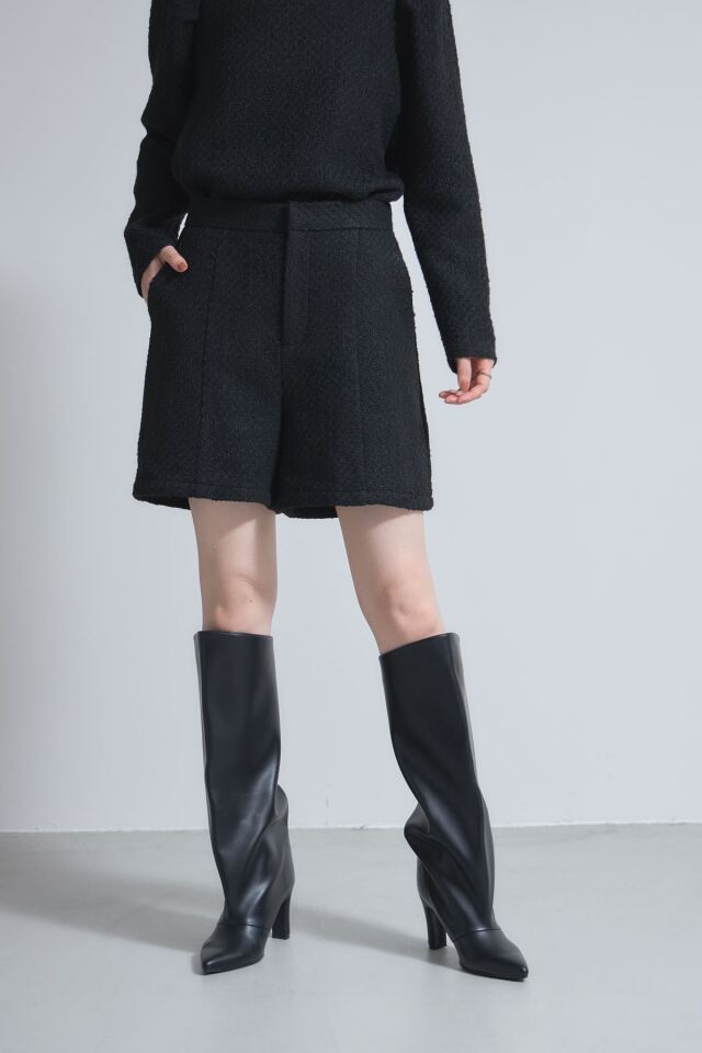 アニュアンス anuans ツイードショートパンツ （BLACK）