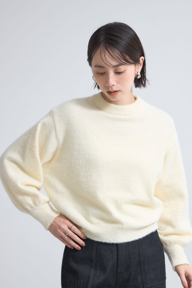 ラメシャギーニットプルオーバー