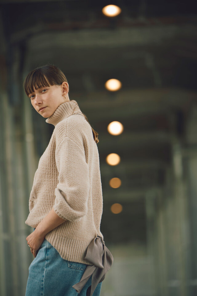 simple 様の専用ページ バックリボンケーブルニットプルオーバー