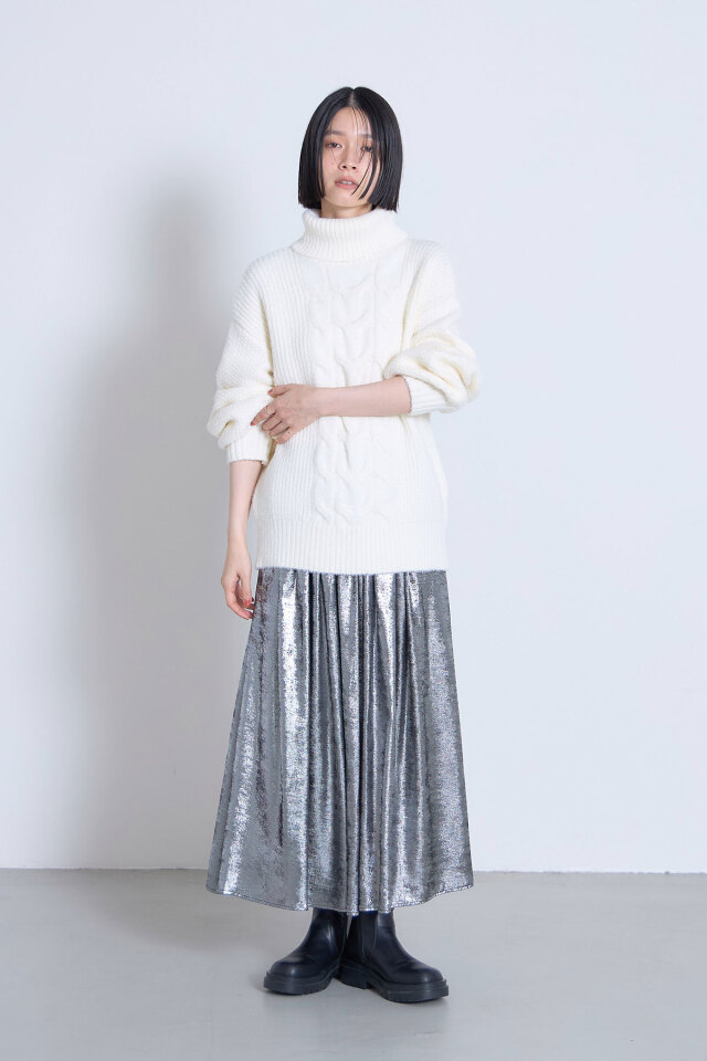 simple 様の専用ページ バックリボンケーブルニットプルオーバー