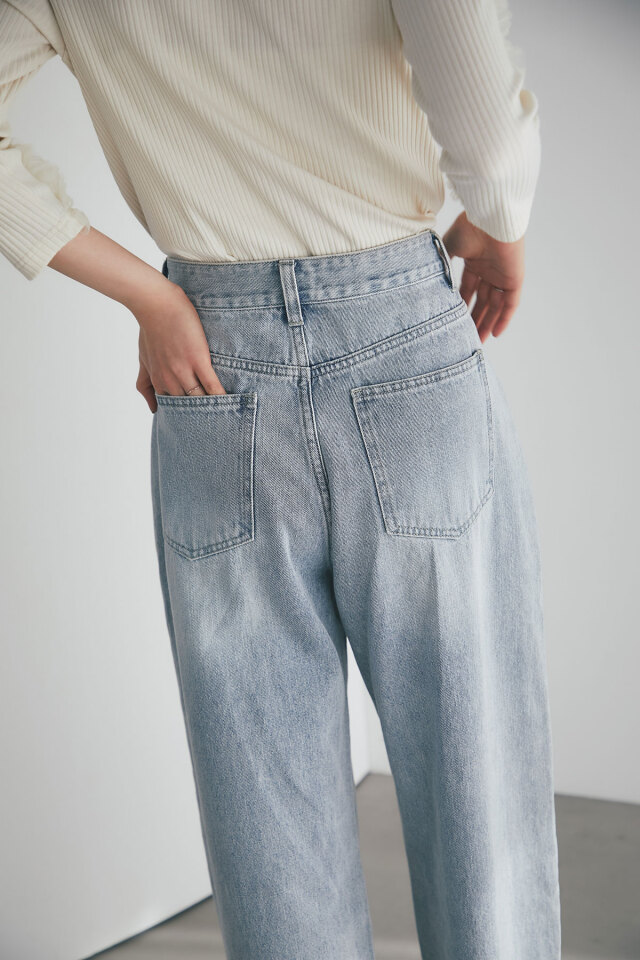 ウエストフックタックデニム