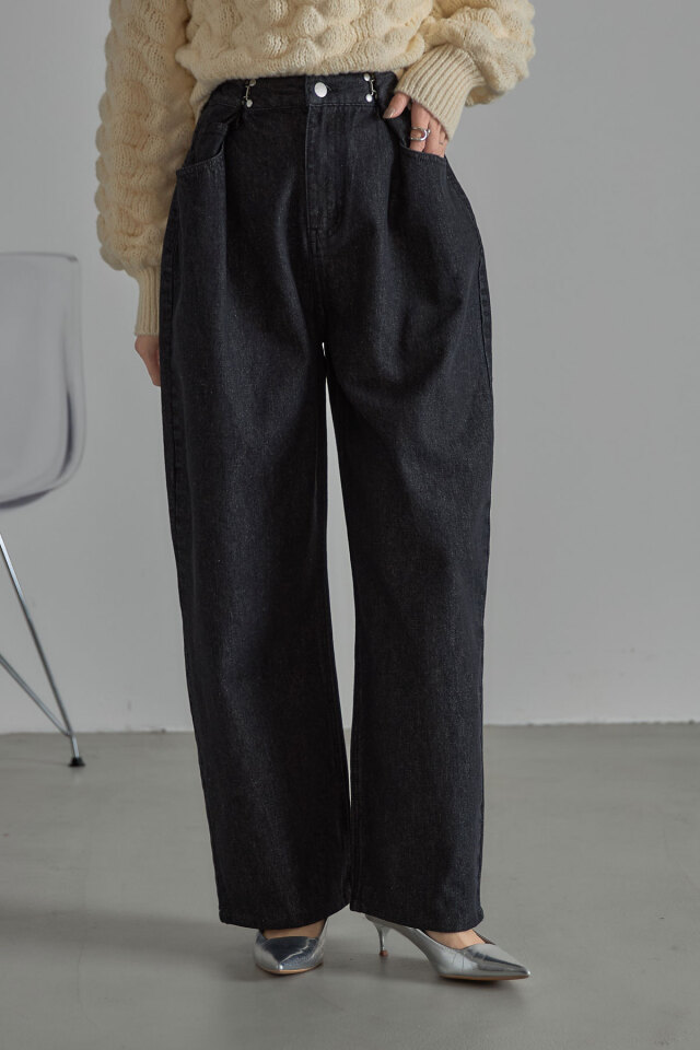 ウエストフックタックデニム