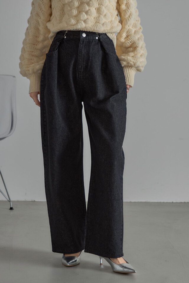 ウエストフックタックデニム