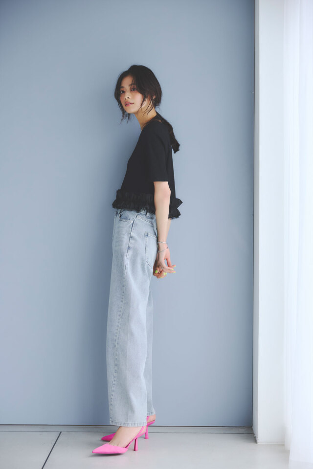 切替ラインデニム