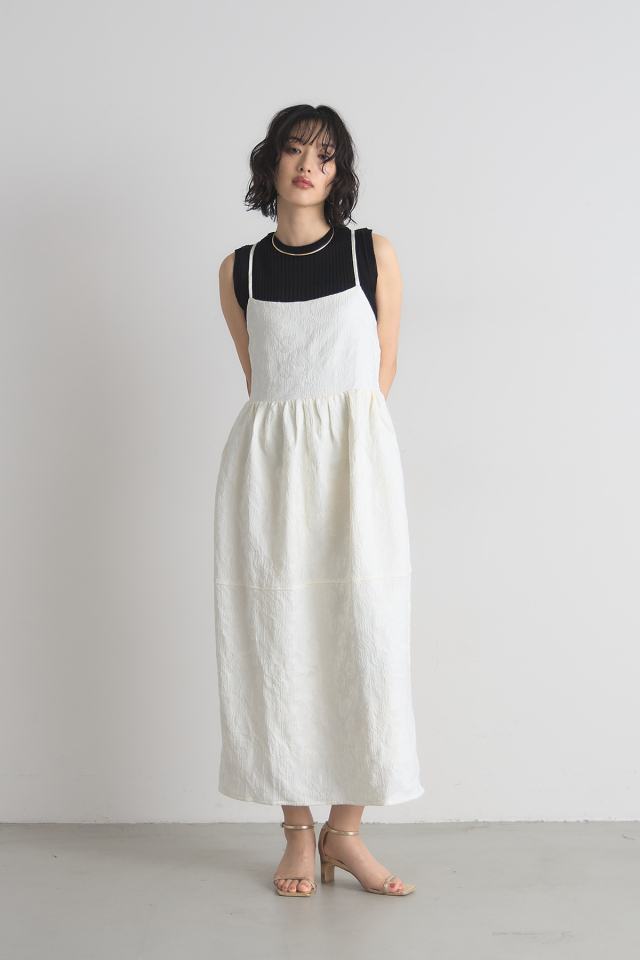 リーフジャガードコクーンキャミワンピース