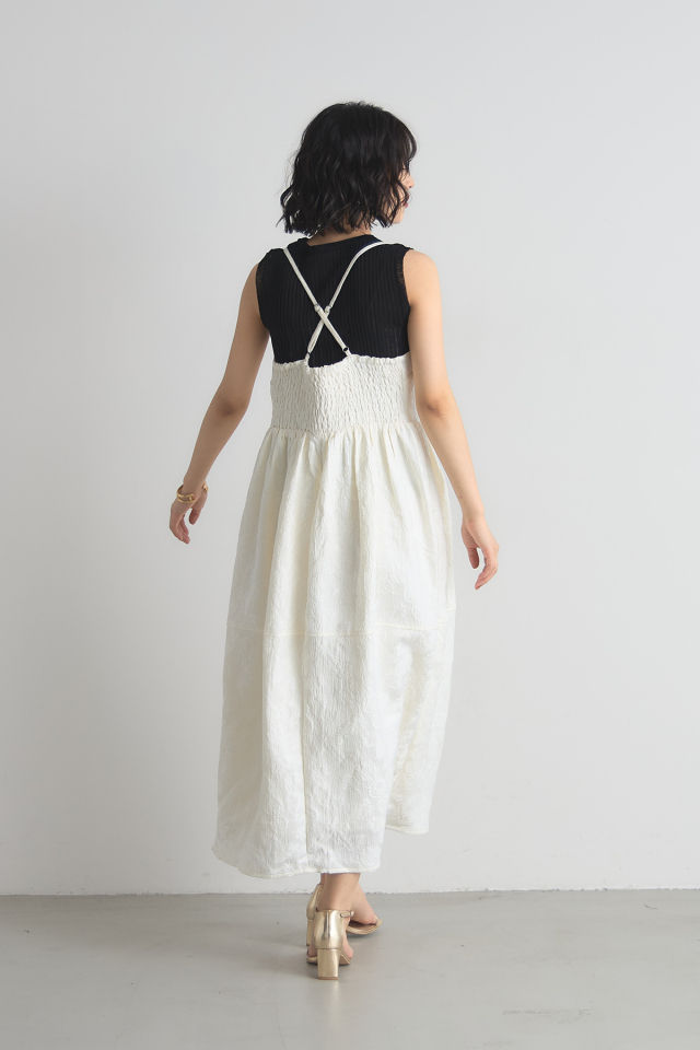 美品 センソユニコ 洗える ジャガード織 リーフ柄 変形コクーンワンピース 40 美品 センソユニコ 洗える ジャガード織 リーフ柄 変形コクーン