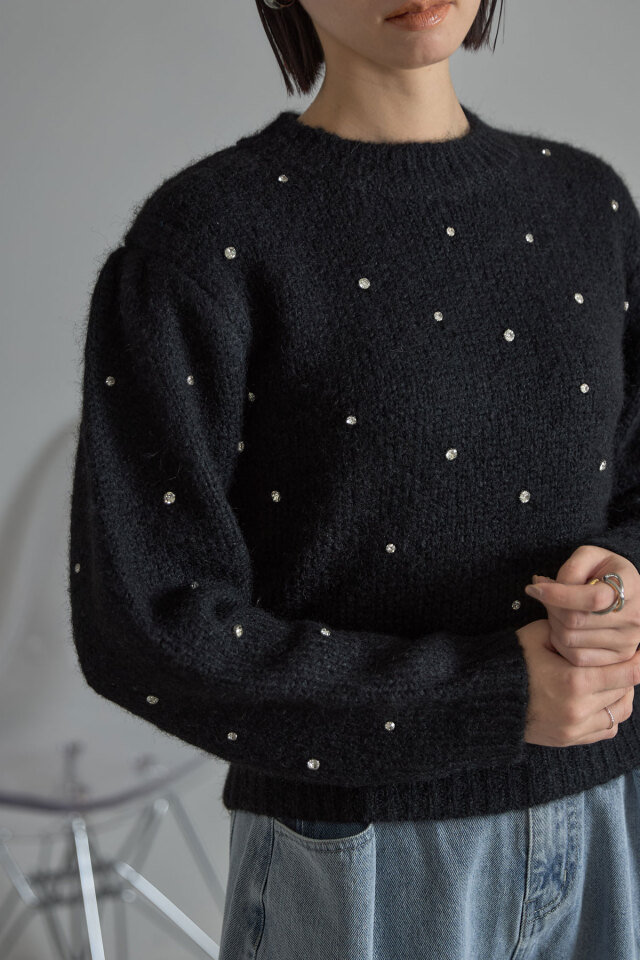 exp_2010様 リクエスト 3点 まとめ商品 ランダムビジュー起毛ニットプルオーバー