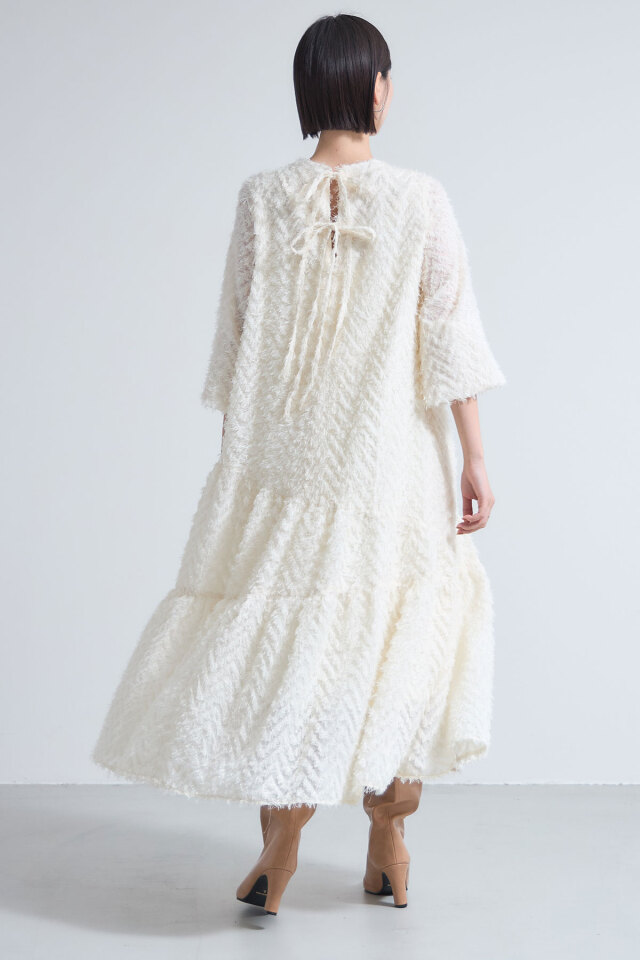 ロージーモンスター パプリカワンピース ジャガードワンピース ホワイト M ロージーモンスター パプリカワンピース ジャガードワンピース