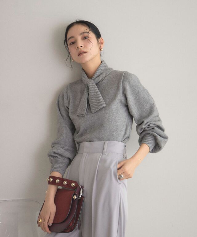 オフィシャルサイト限定】リボンタイニット