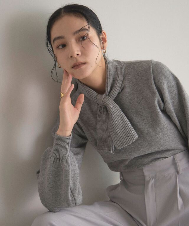 オフィシャルサイト限定】リボンタイニット