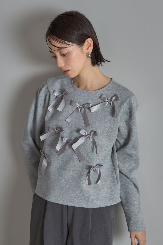 林田岬優さん着用】リボンボンディングプルオーバー