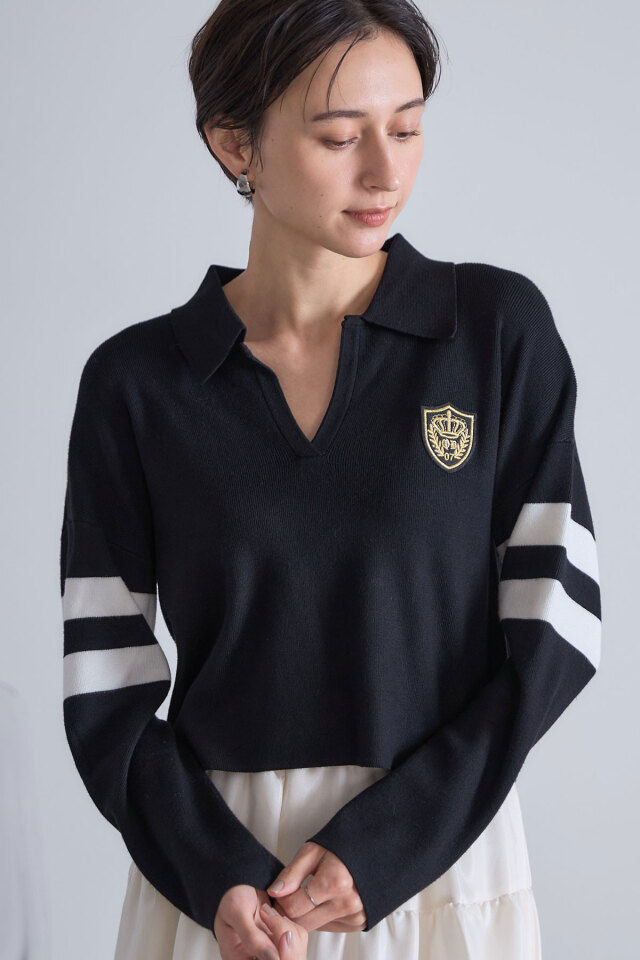 12月発売予定！入荷リクエスト受付中！エンブレムラインニットシャツ