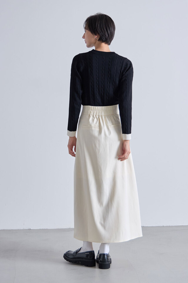 ワイドプリーツスカート