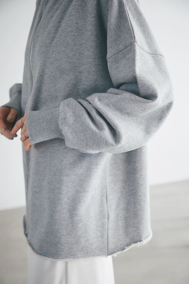 オフショルジッププルオーバー