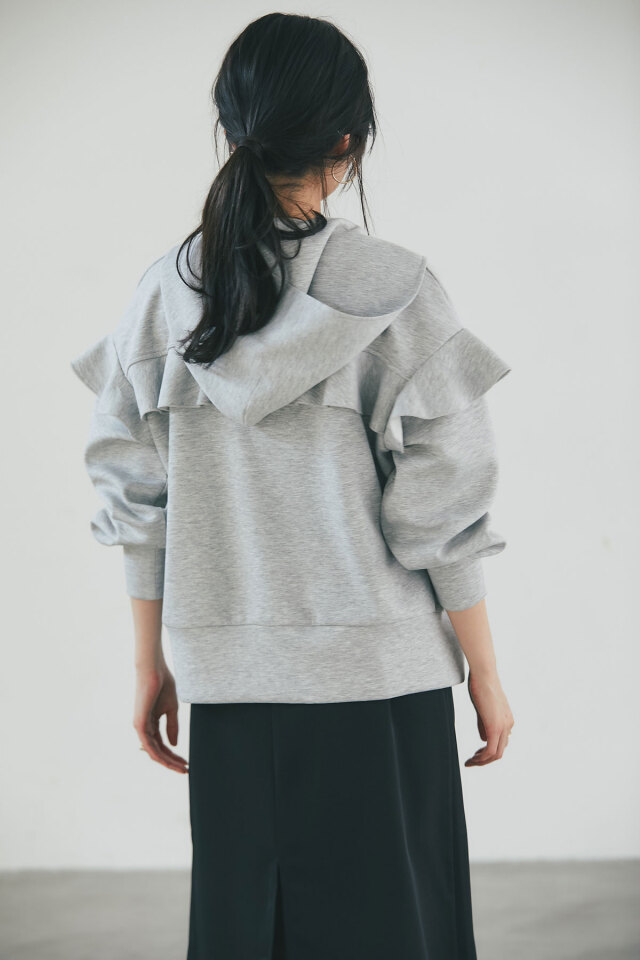 ボンディングフリルパーカー