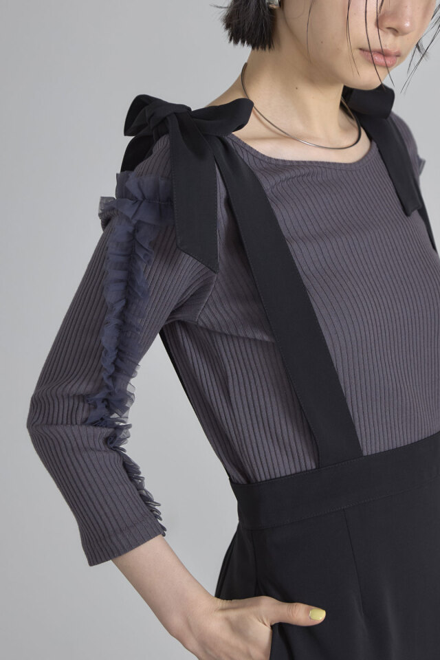 ♣SERRY♣様 リクエスト 2点 まとめ商品 コーデ売り まとめ売り チュールフリルリブプルオーバー