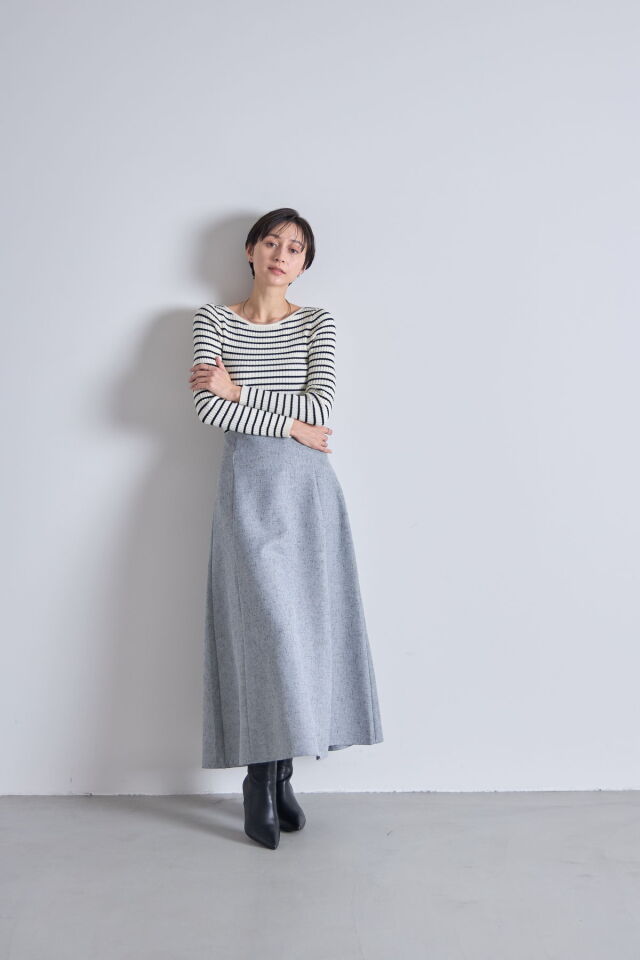 ツイードフレアスカート