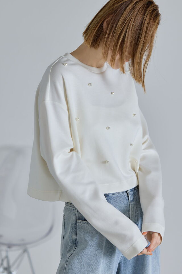 パールクロップドTシャツ