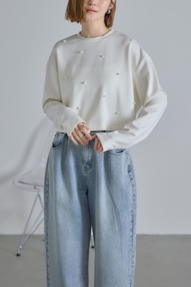 パールクロップドTシャツ