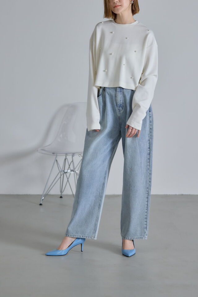 パールクロップドTシャツ