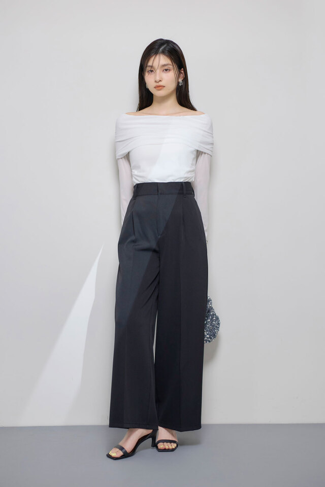 なむむオーダーページ チュールオフショルプルオーバー