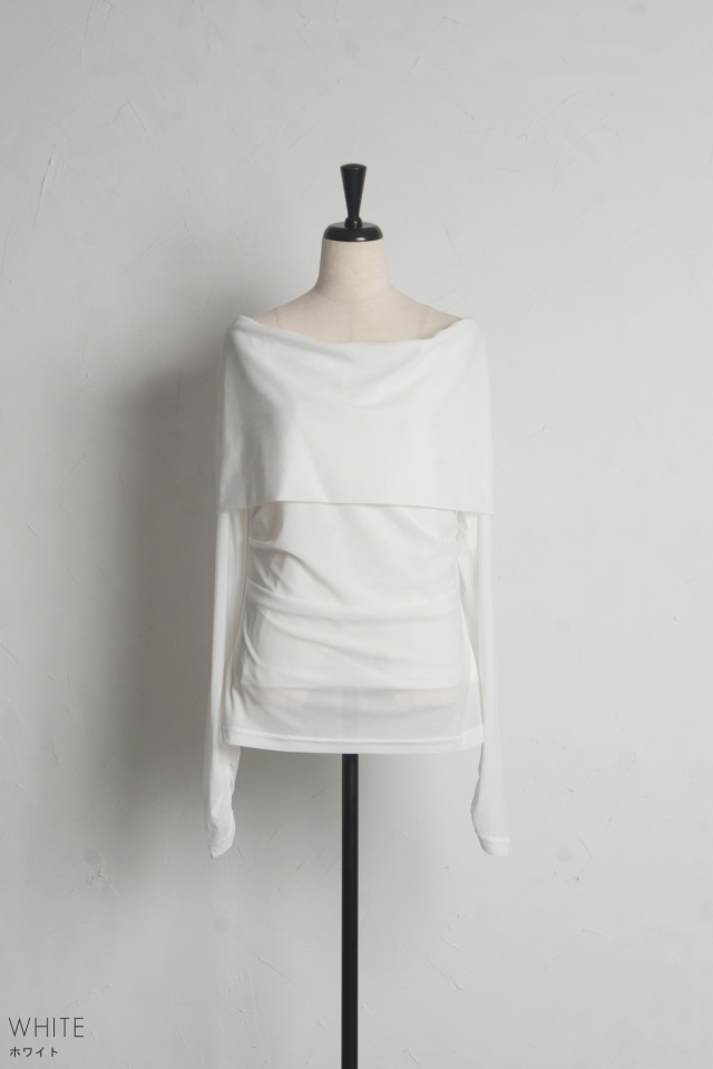 なむむオーダーページ チュールオフショルプルオーバー