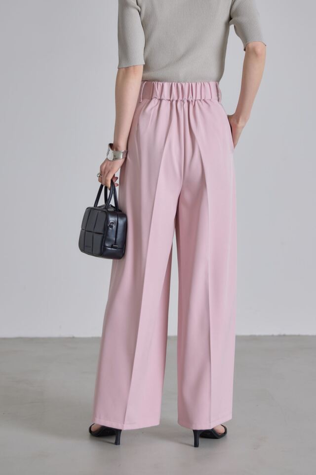 センタープレスタックワイドパンツ