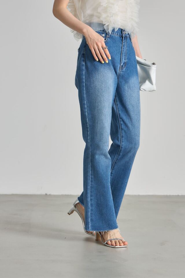 セミオーダー・あじ セミフレアデニムパンツ