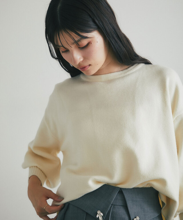 前後2WAYシアバターオーバーサイズニットプルオーバー